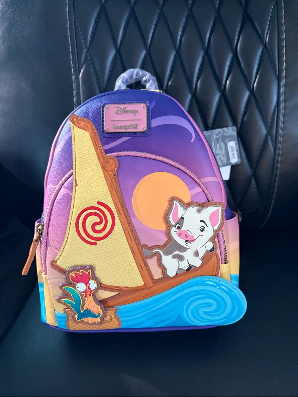 Loungefly Moana Pua & Hei Hei Kids Mini Backpack - Purple, Blue, Yellow